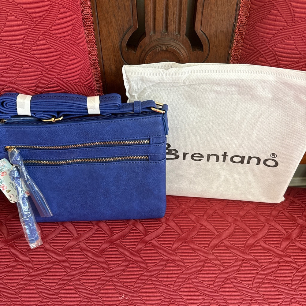 Brentano Navy Crossbody Bag with Adjustable Strap & Interior Pockets - Picture 8 of 8